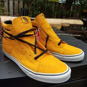 SOLD NEW Vans Sk8 Hi Cadmium Yellow Sport Stripe